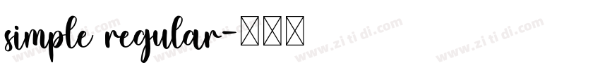 simple regular字体转换